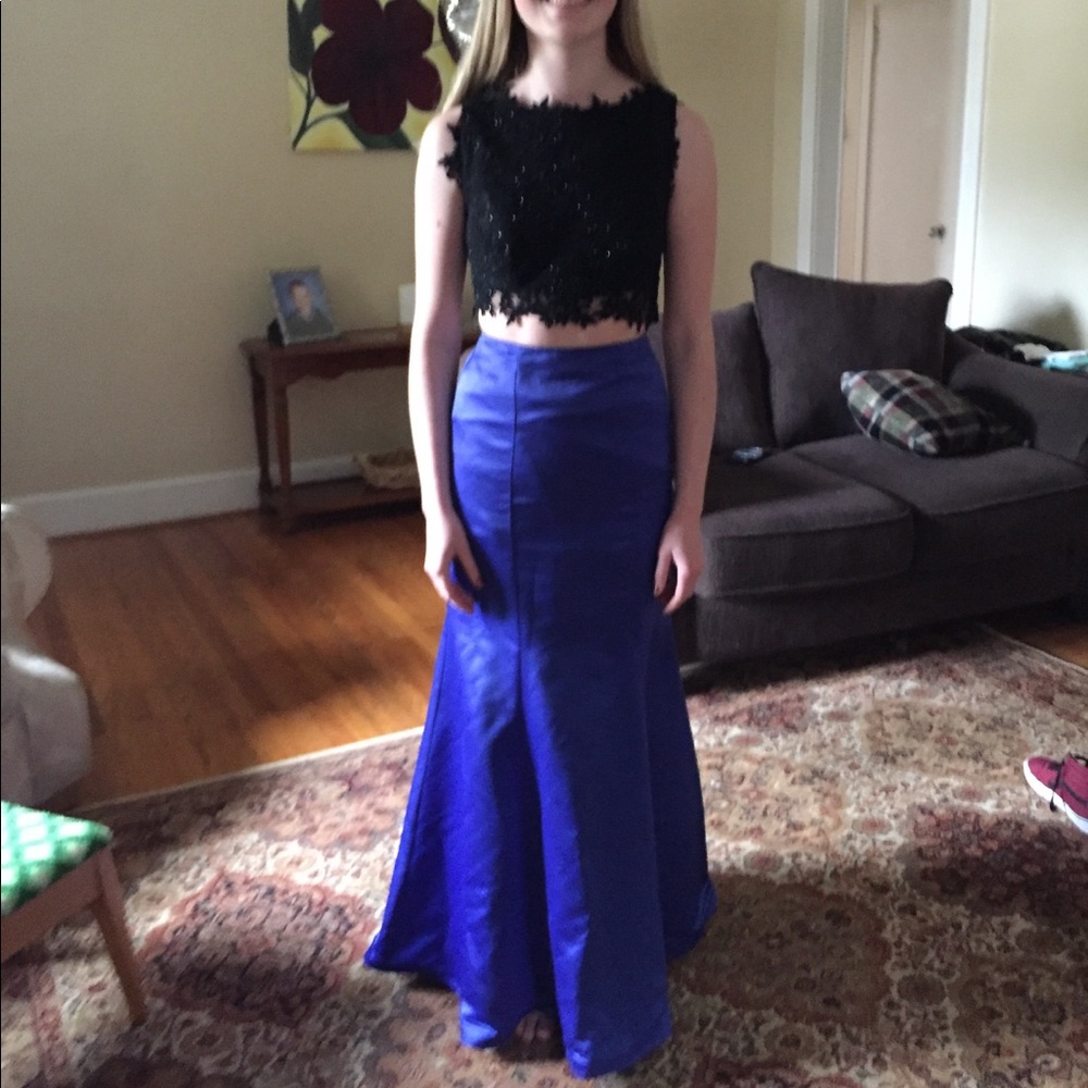 Two piece prom dress